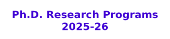 Admission Ph.D.